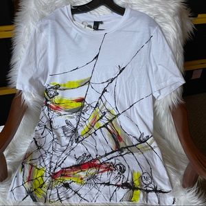 New with Tag McQ by Alexander McQueen Spider Web Print T-Shirt